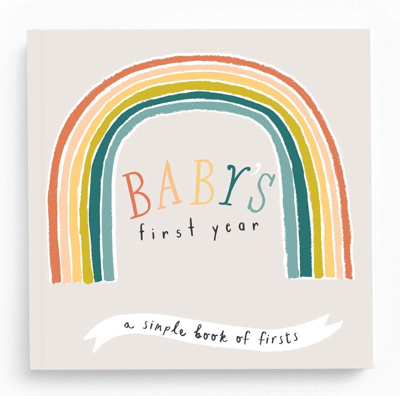 Lucy Darling Baby Memory Book - Little Rainbow | First 5 Years Journal & Photo Album | Gender-Neutral Milestone Keepsake for Baby Boy or Girl | New Mom Gift - Image 1